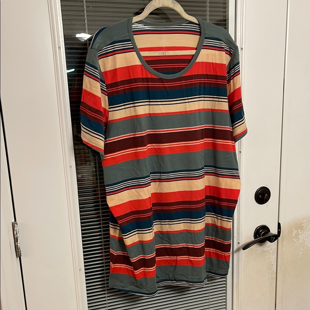 Colorful Striped Short Sleeve Tee